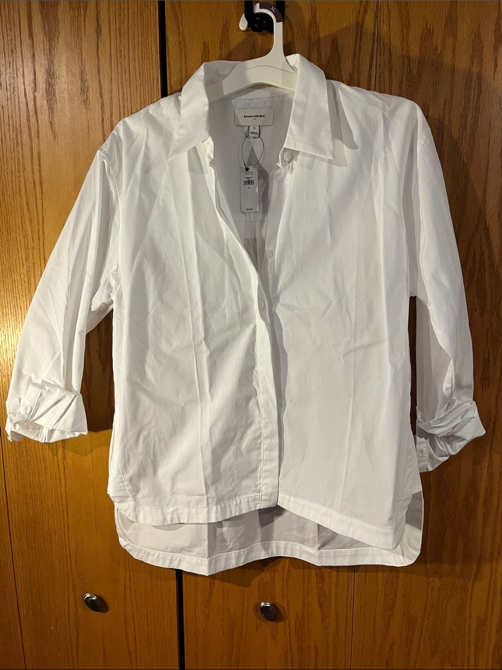 Banana Republic White Classic Button-Down Shirt